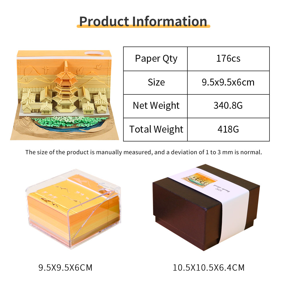 Yueya Temple 3D Memo Pad