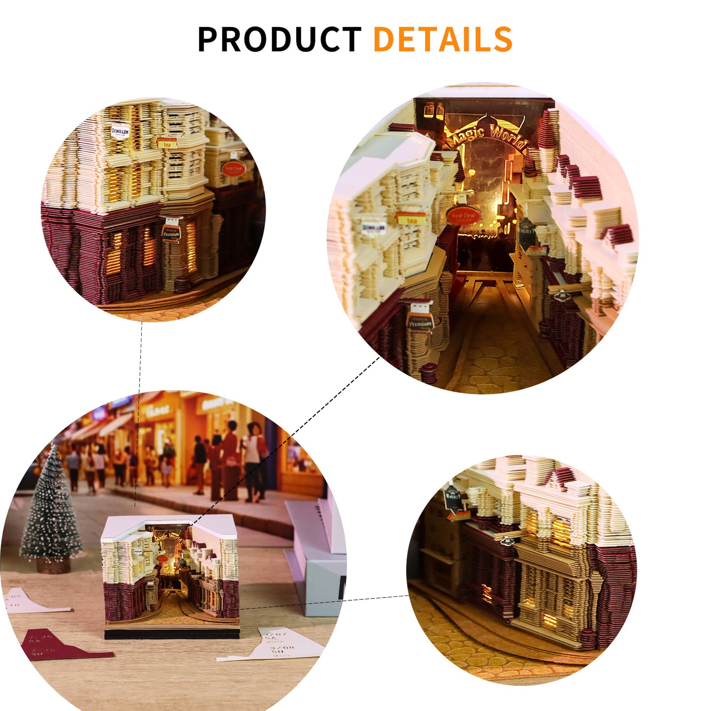 Magic Street Corner 3D Calendar Memo Pad With Light