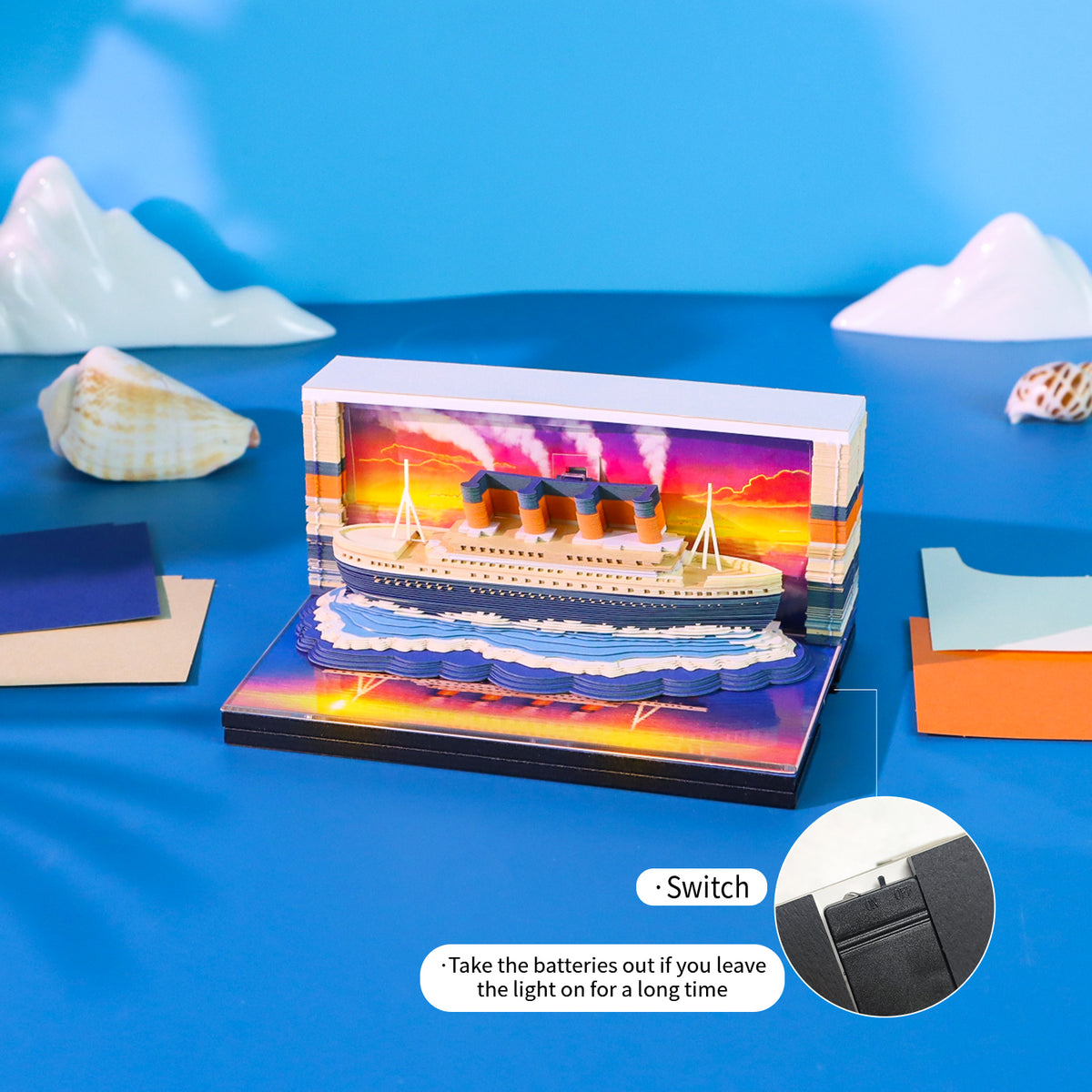 Titanic Model Hand Tear off 2027 Calendar 3D Memo Pad