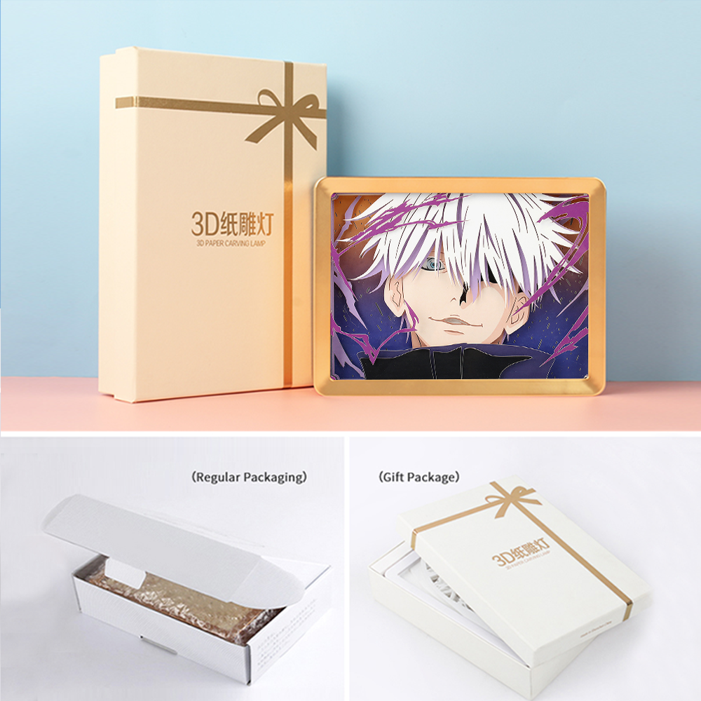 Jujutsu Kaisen Anime Paper Carved Light Box with Led Light