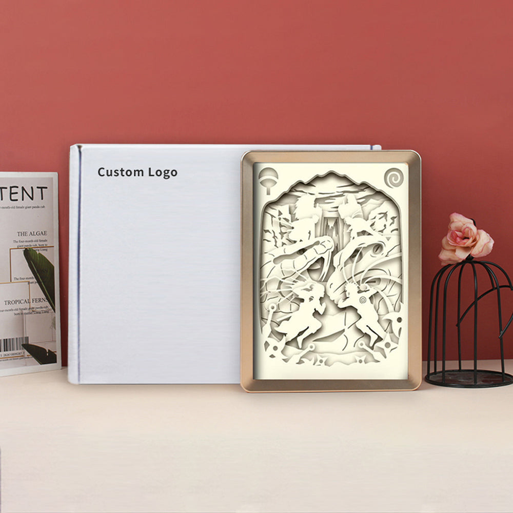 Famous Popular Anime Paper Cut Carved Light Box with Led Light