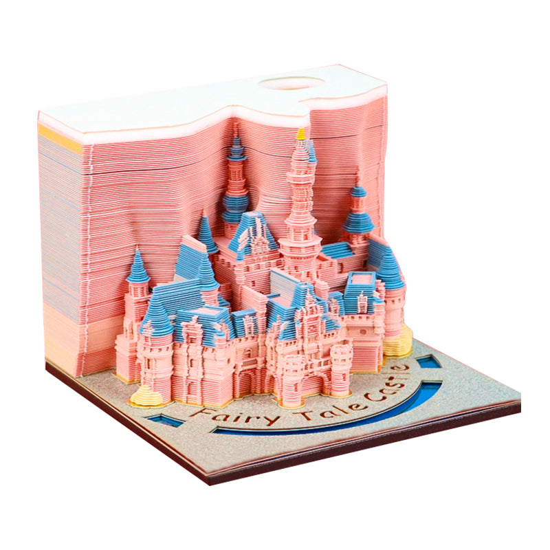 2025 hot selling Fairy tale castle  3D memo pad