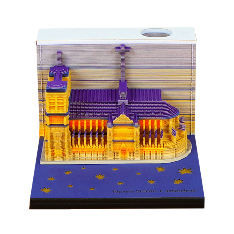 French Paris church 3D Memo Pad