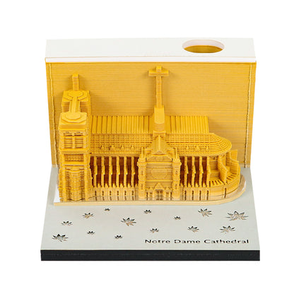 French Paris church 3D Memo Pad