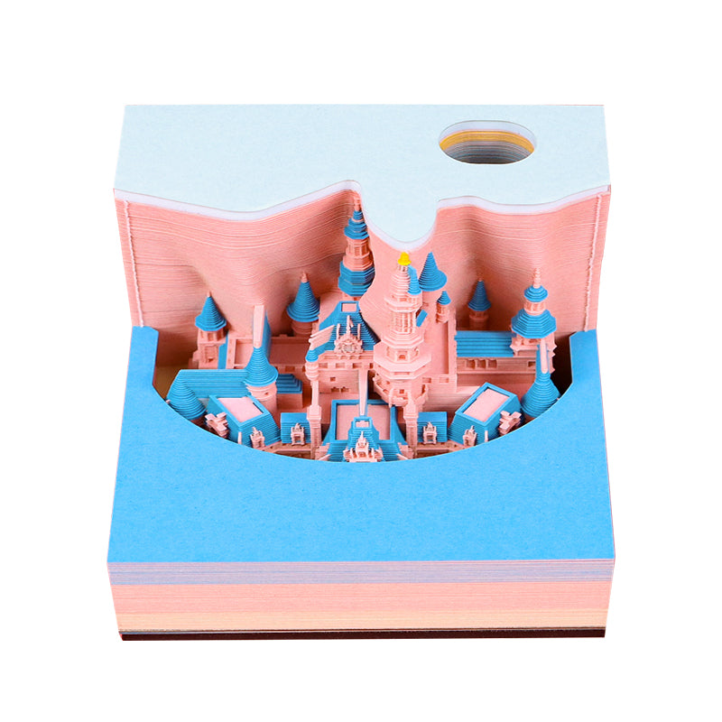 2025 hot selling Fairy tale castle  3D memo pad