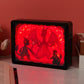 Pokemon Charmander Anime Light Box Paper Craving Lamp（Black Shadow Box Frame）