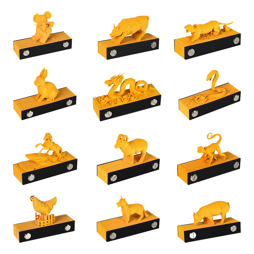 12 Zodiac Star Sign Animal Dragon Model 3D Memo Pad
