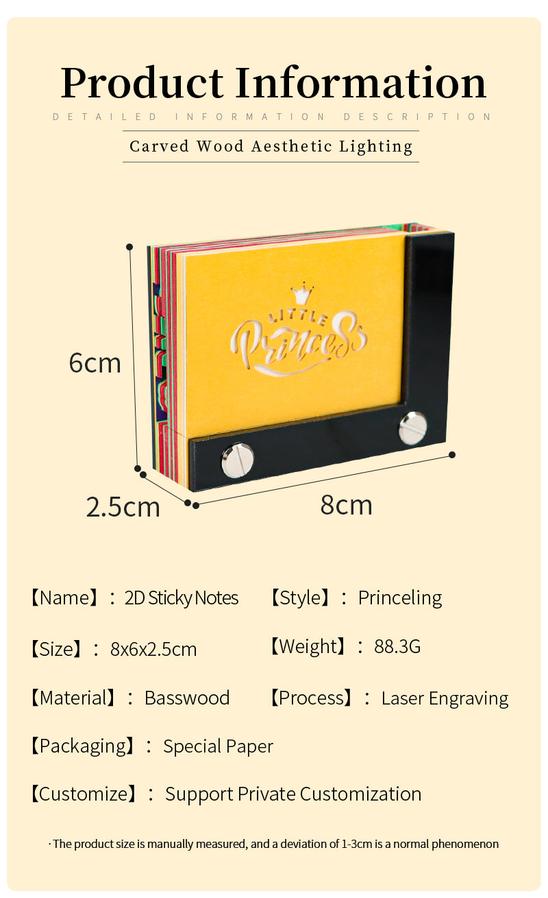 Sweetmade Popular Design Sticky Note 3D  Memo Pad