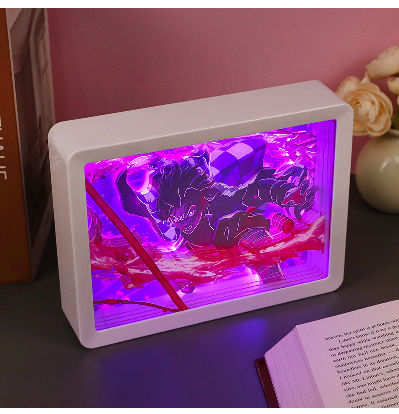 Demon Slayer Anime Paper Carving Lamp