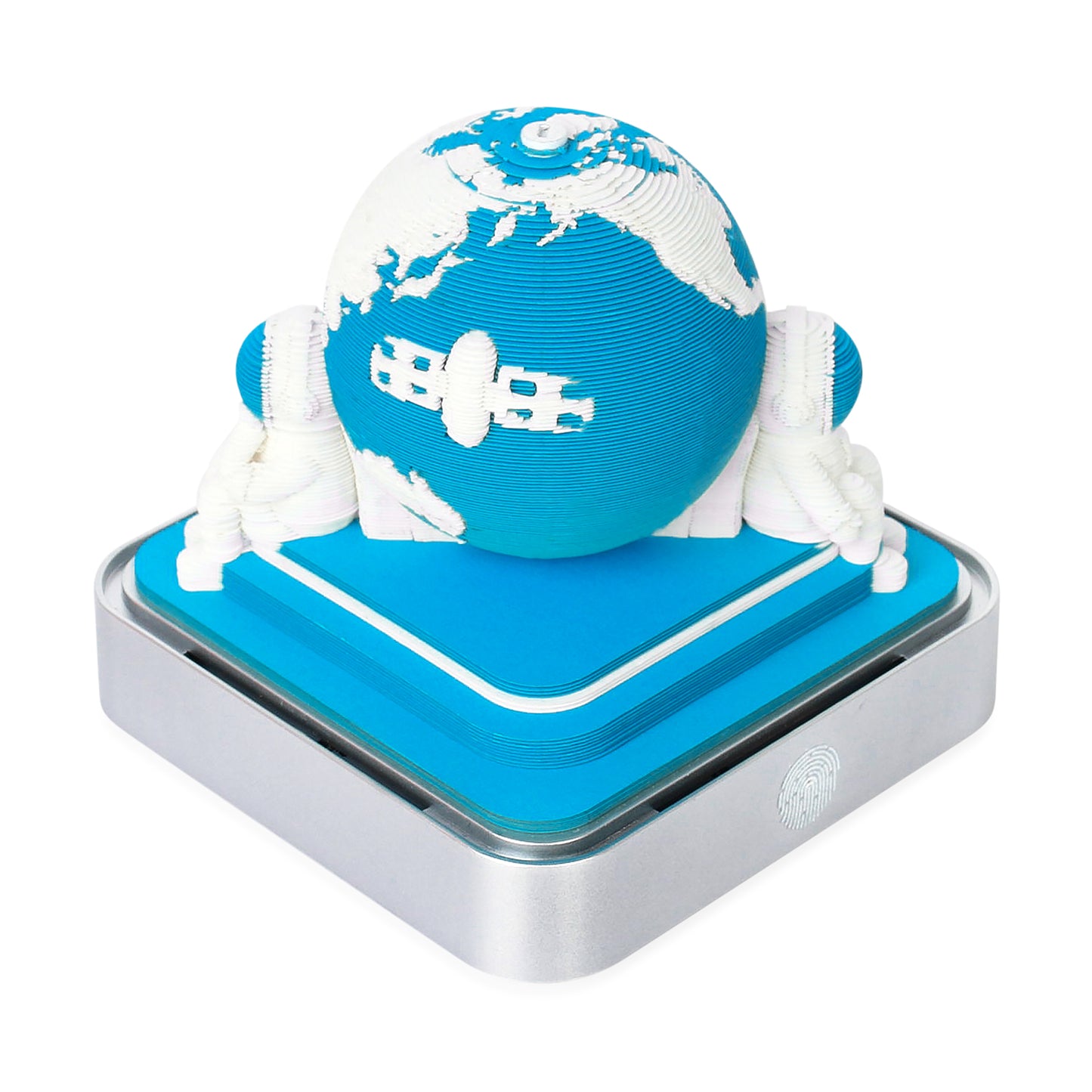 Earth Model Hand Tear off 3D Calendar Memo Pad With Light