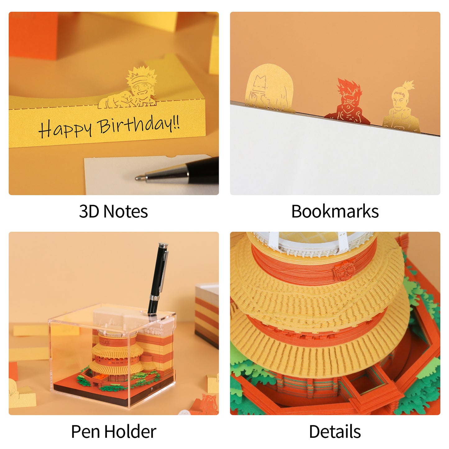 Hokage's Office Residence building 3d memo pad