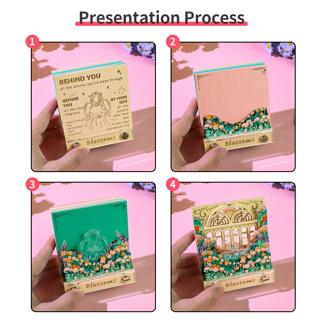 Flower Blossoms 3D Memo Pad