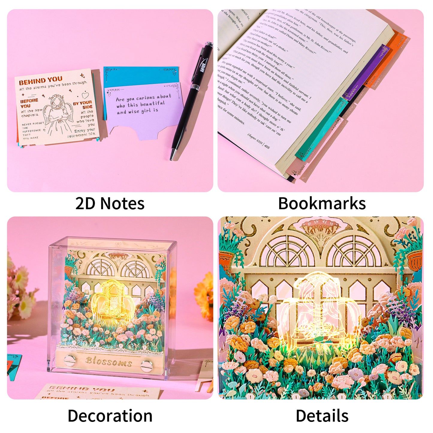 Flower Blossoms 3D Memo Pad