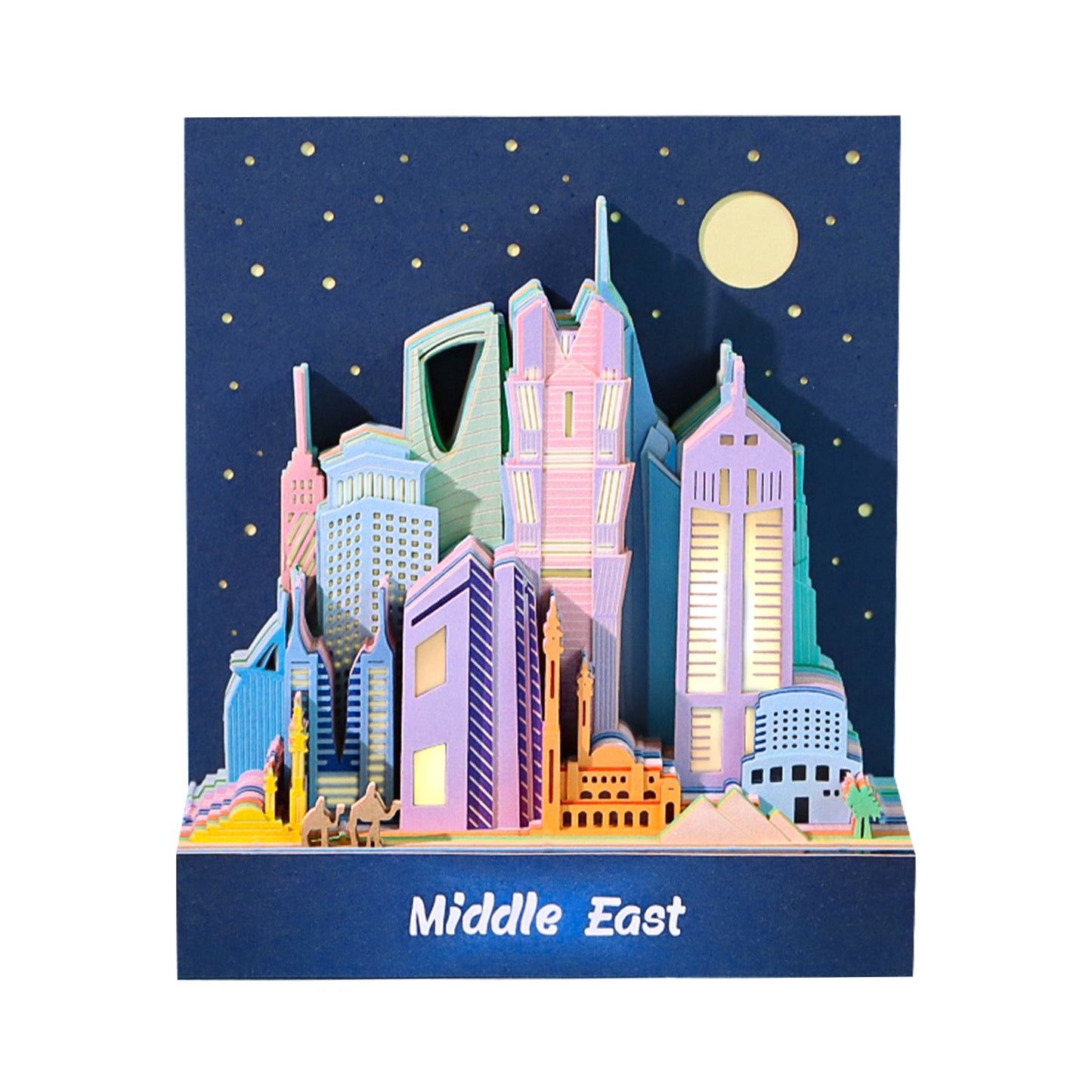 Middle East Builing Block 3D Memo Pad