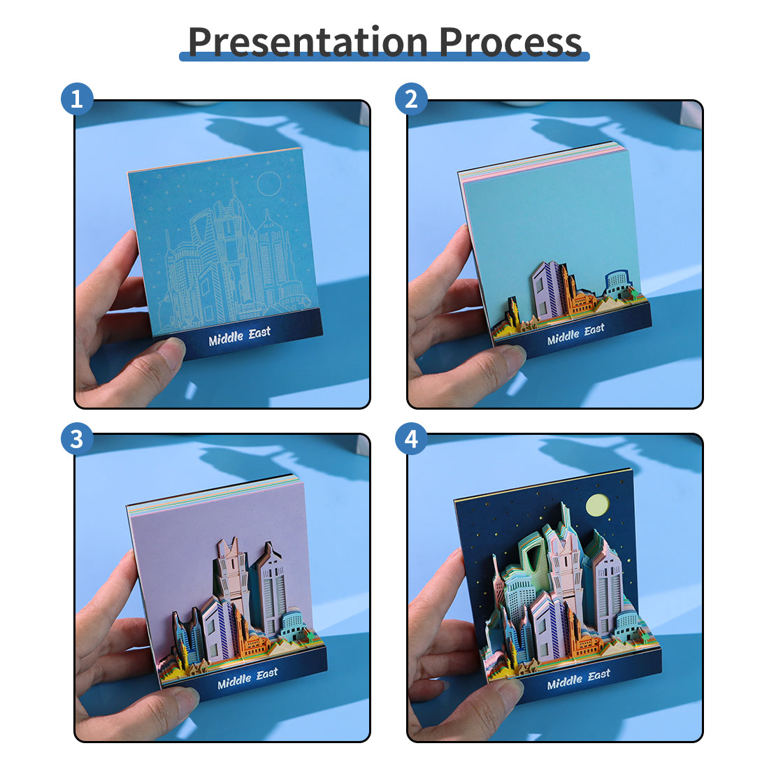 Middle East Builing Block 3D Memo Pad