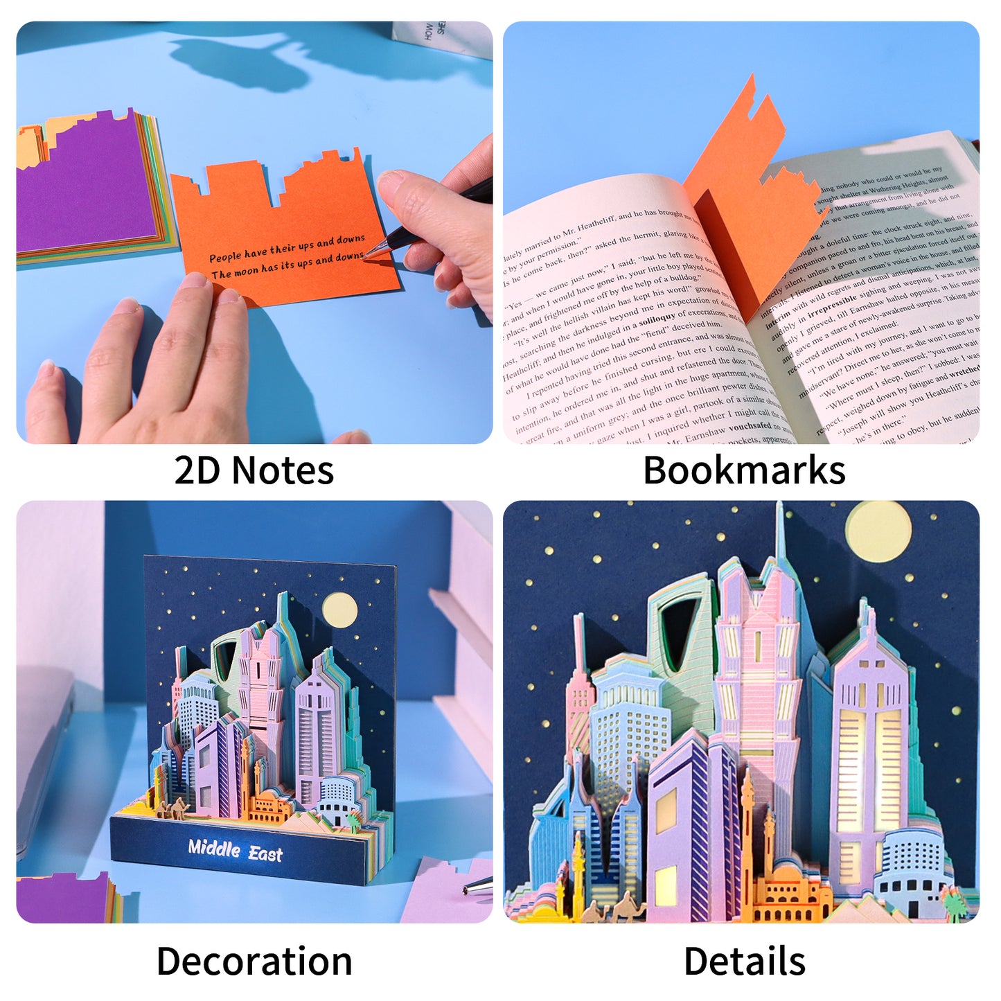 Middle East Builing Block 3D Memo Pad