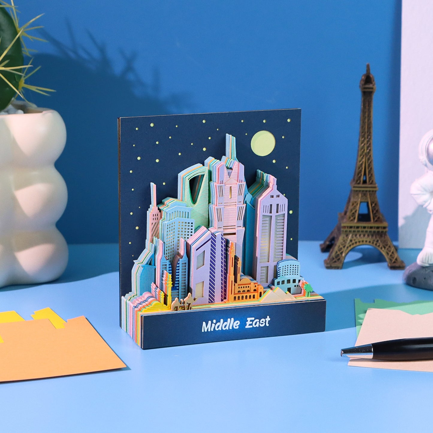 Middle East Builing Block 3D Memo Pad