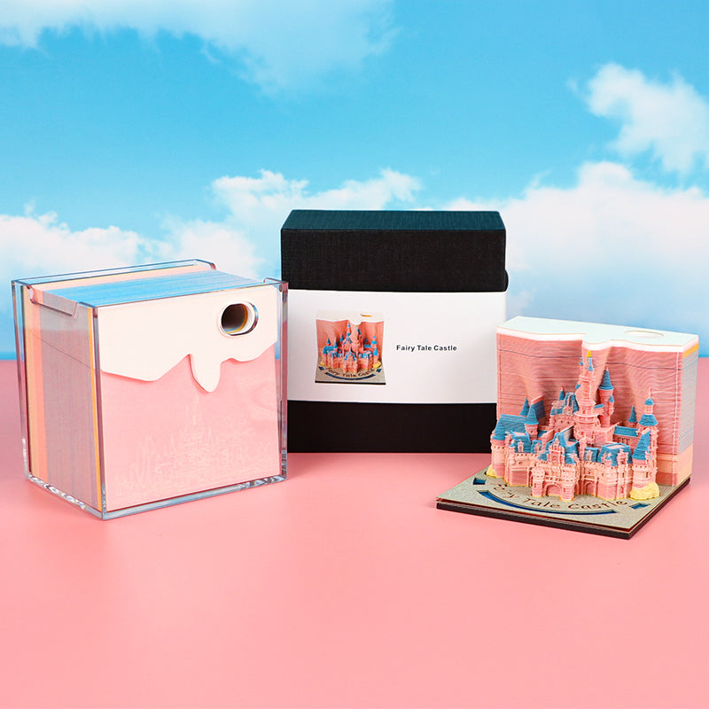 2025 hot selling Fairy tale castle  3D memo pad