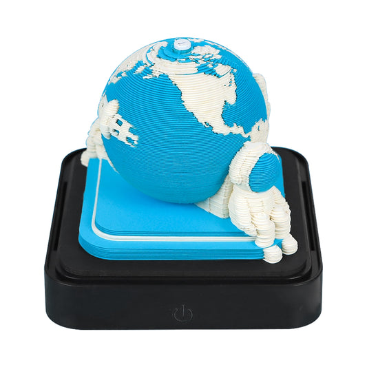Earth Model Hand Torn Memo Pad 3D Calendar (Black Base）