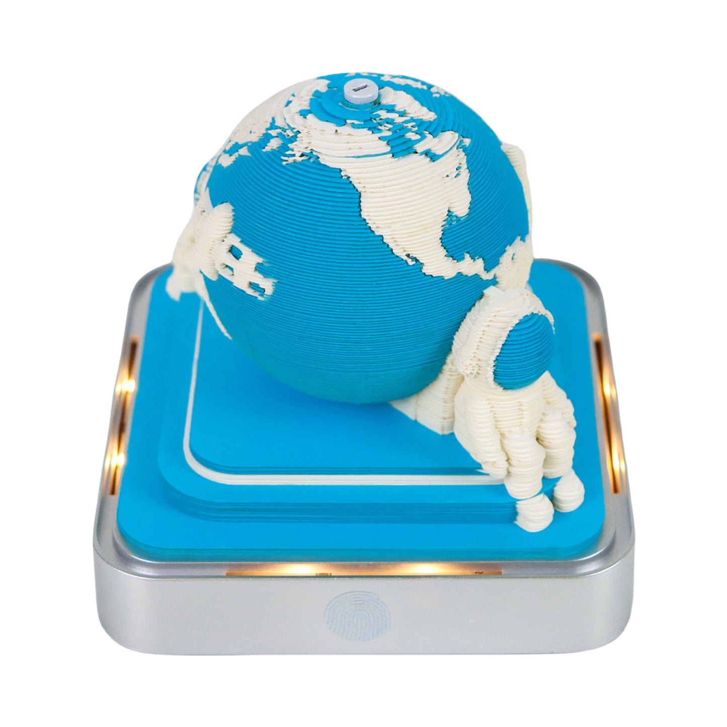 Earth Model Hand Torn Memo Pad 3D Calendar (Silver Base）