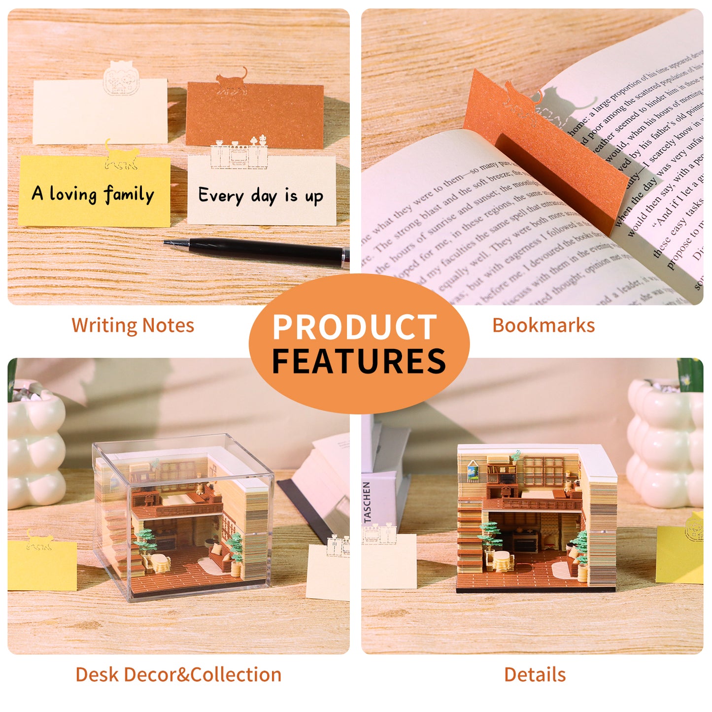 Sweet Home Room Diorama Hand Tear off 3D Memo Pad