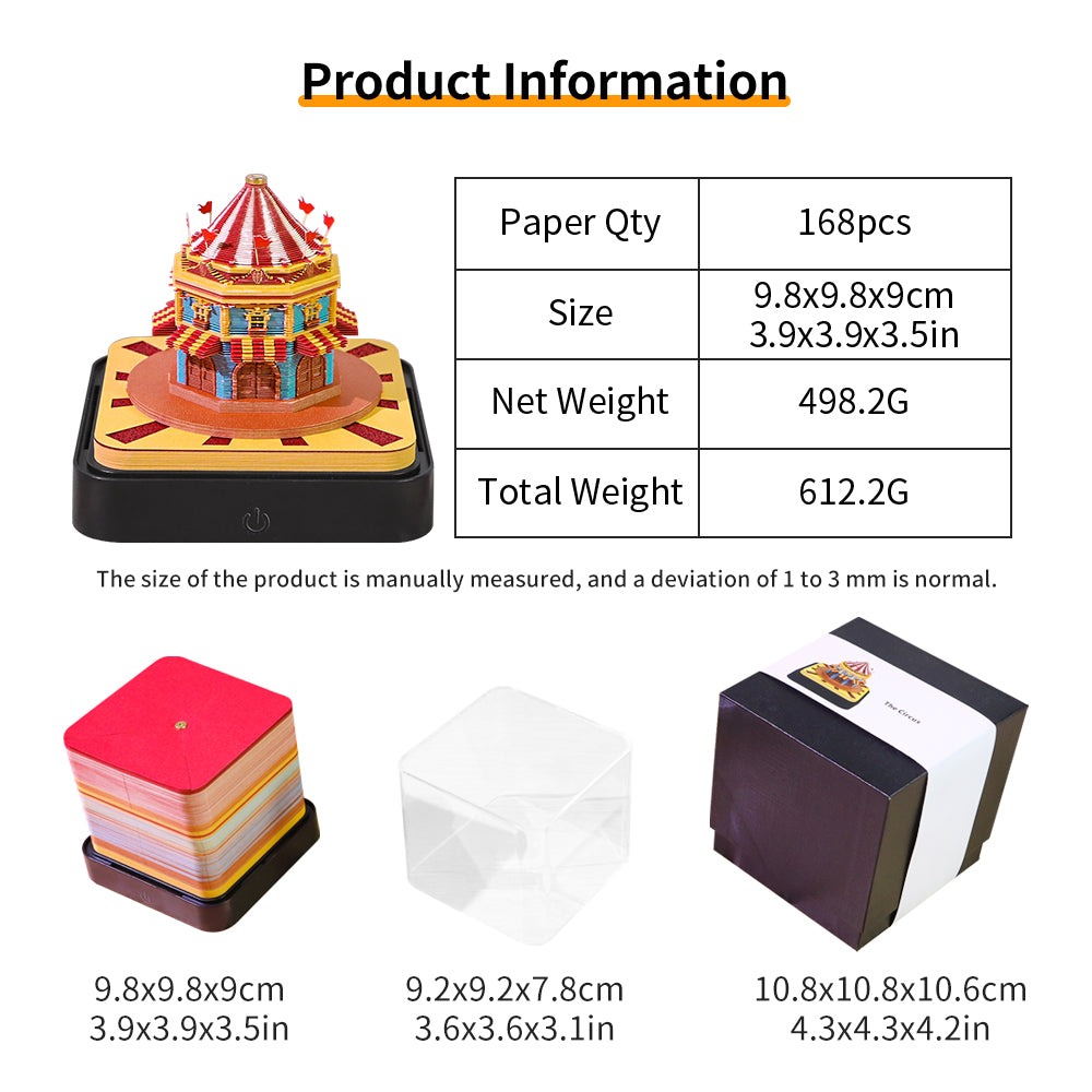 Circus Model Hidden 3D Memo Pad