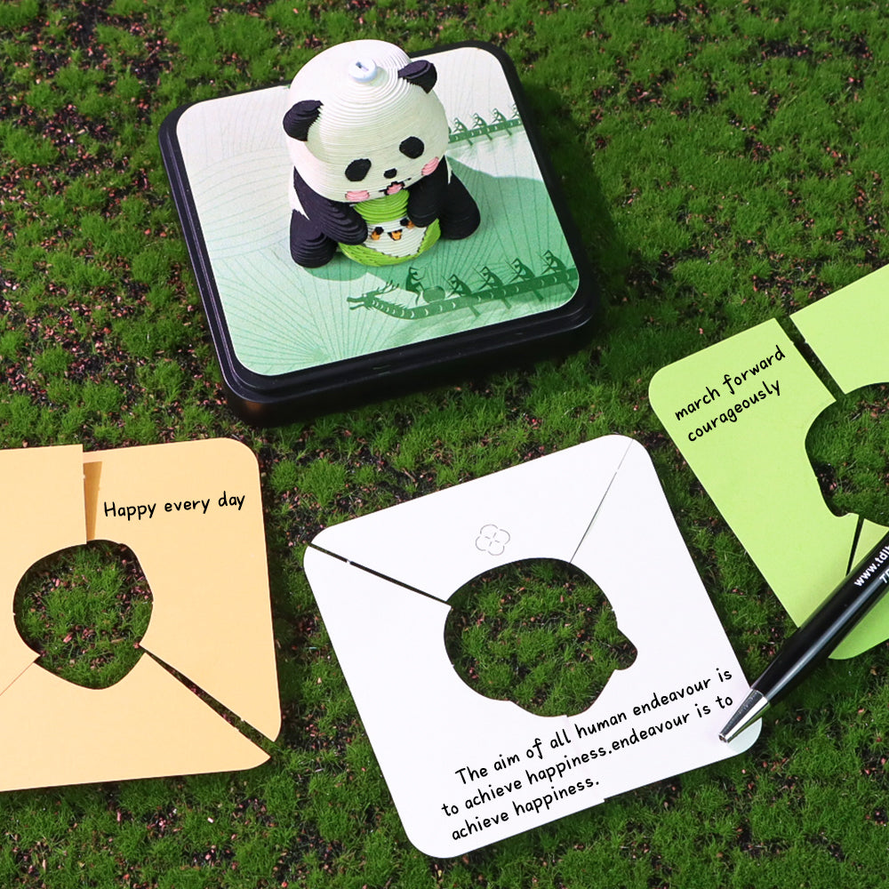 Panoramic Panda Model 3D Memo Pad