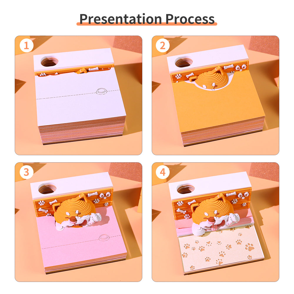 Smiling Dog 3D Memo Pad