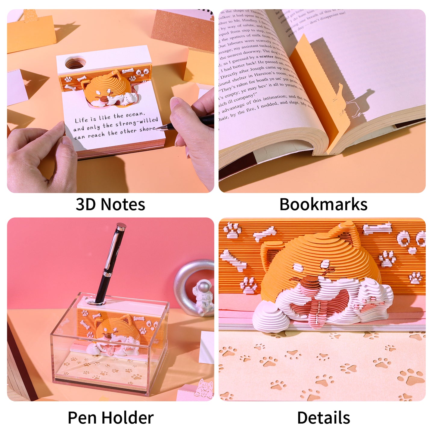 Smiling Dog 3D Memo Pad