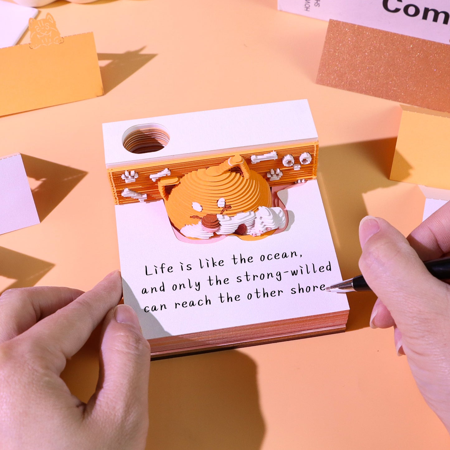 Smiling Dog 3D Memo Pad
