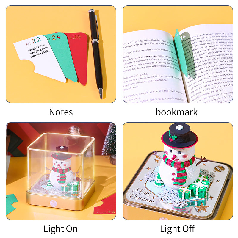 Snowman model 3d memo pad