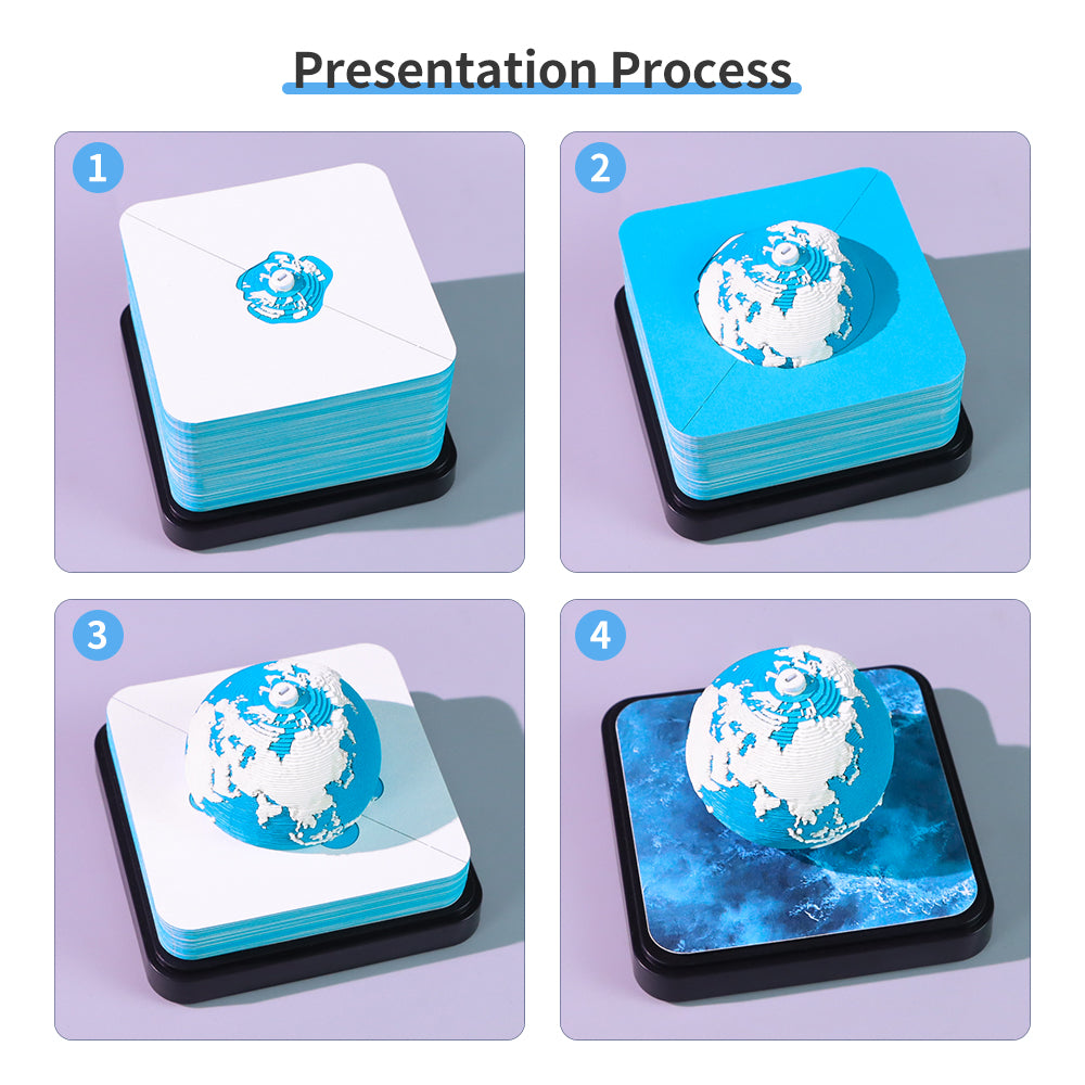 Earth 3D Model Hidden in The Memo Pad