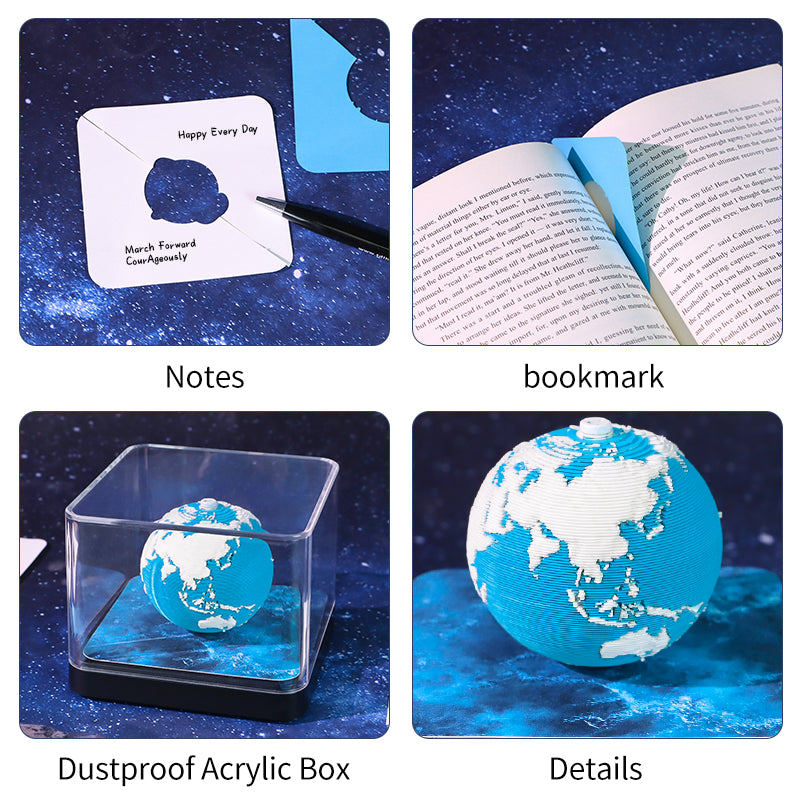 Earth 3D Model Hidden in The Memo Pad