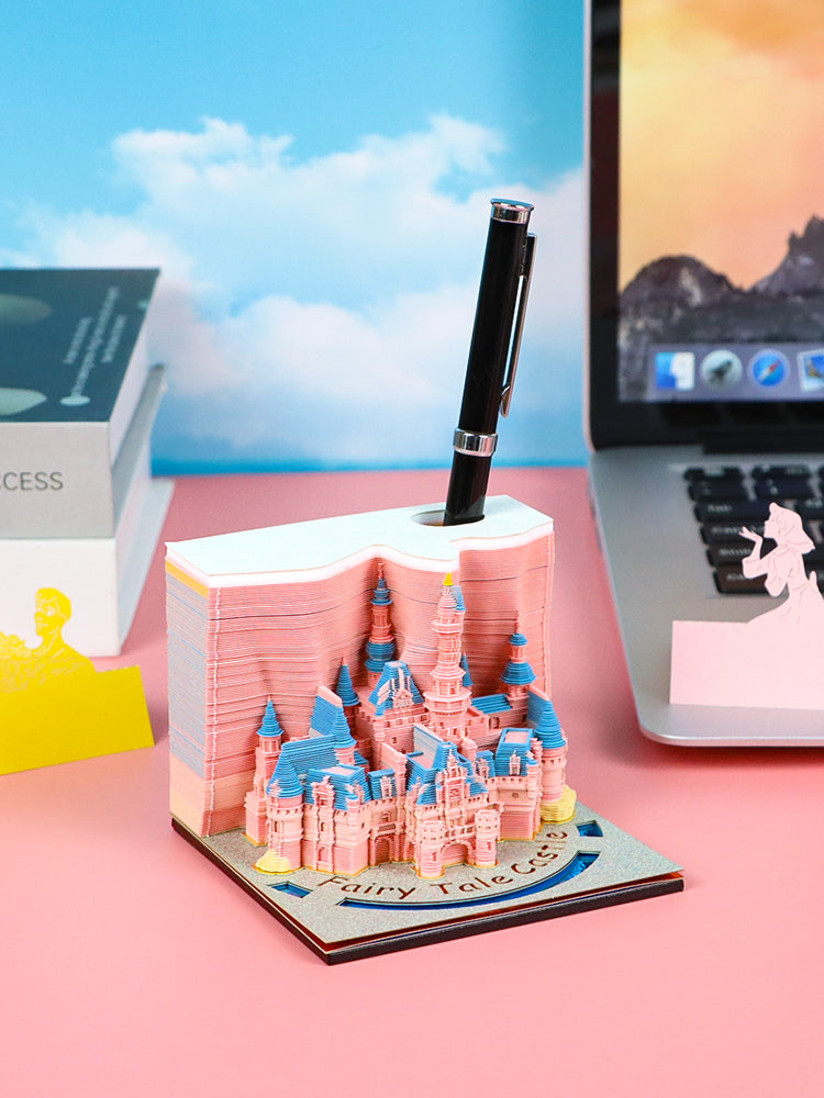 2025 hot selling Fairy tale castle  3D memo pad