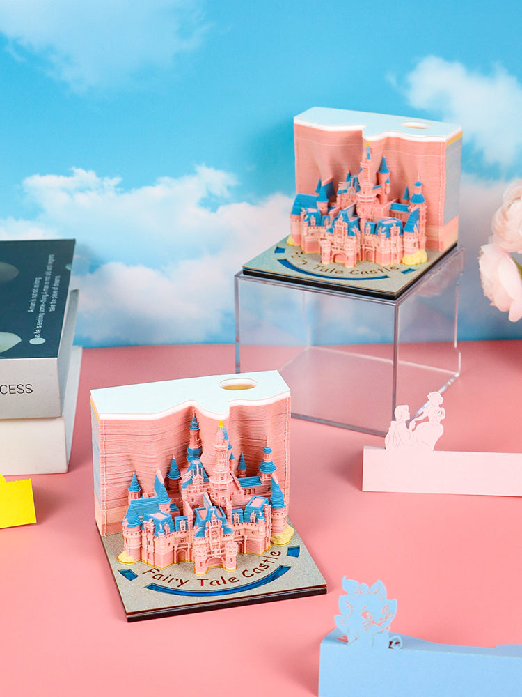 2025 hot selling Fairy tale castle  3D memo pad