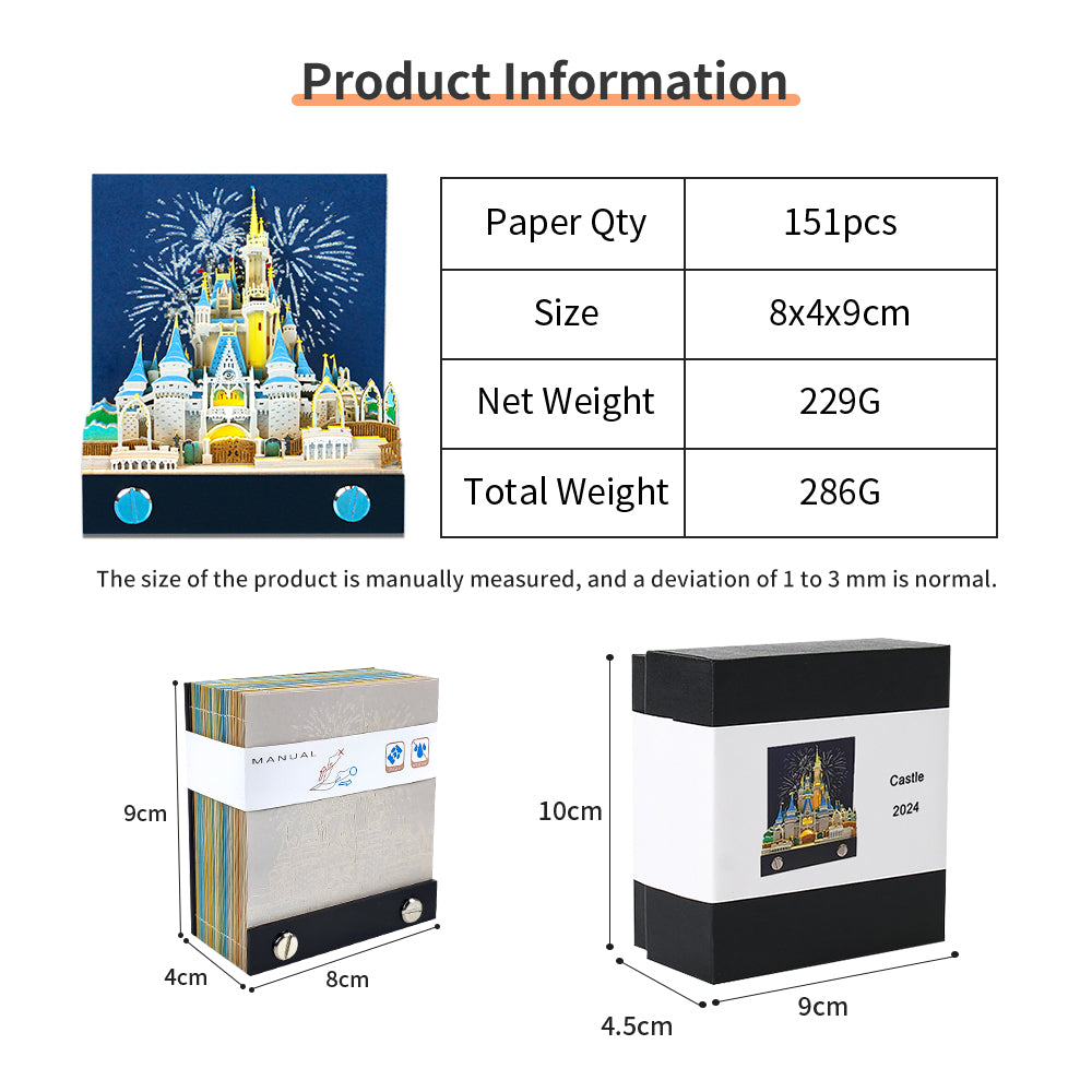 Cinderella Castle 2D calendar memo pad（2025）