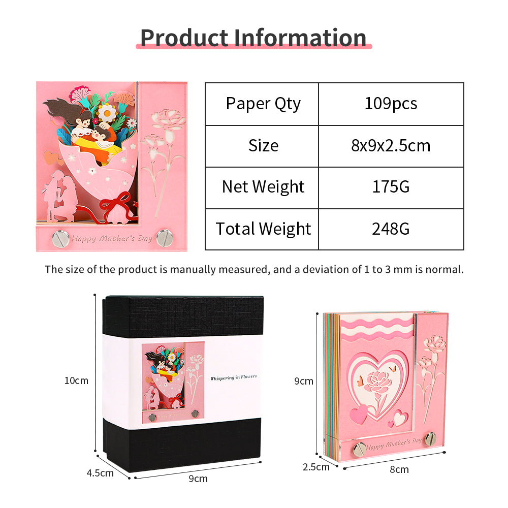 Pink Mother's Day gift 3D Memo Pad