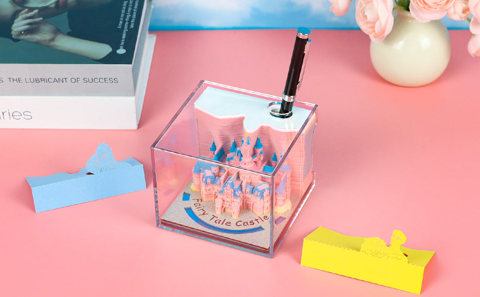 2025 hot selling Fairy tale castle  3D memo pad