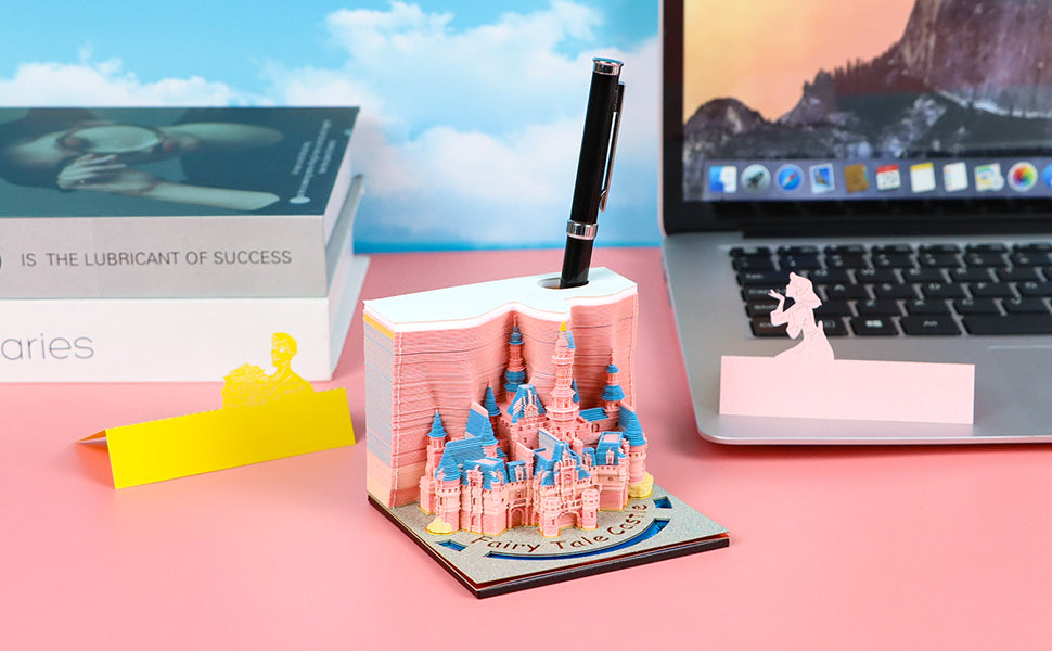 2025 hot selling Fairy tale castle  3D memo pad