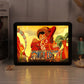 The One Piece Anime Light Box Paper Craving Lamp（Black Shadow Box Frame）