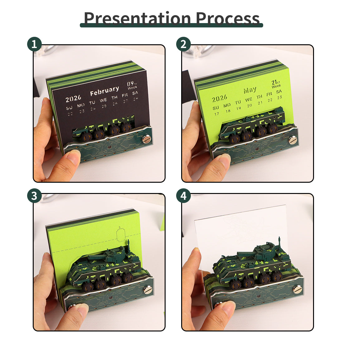 Birthday Cake 3D Model Hand Torn Calendar Memo Pad