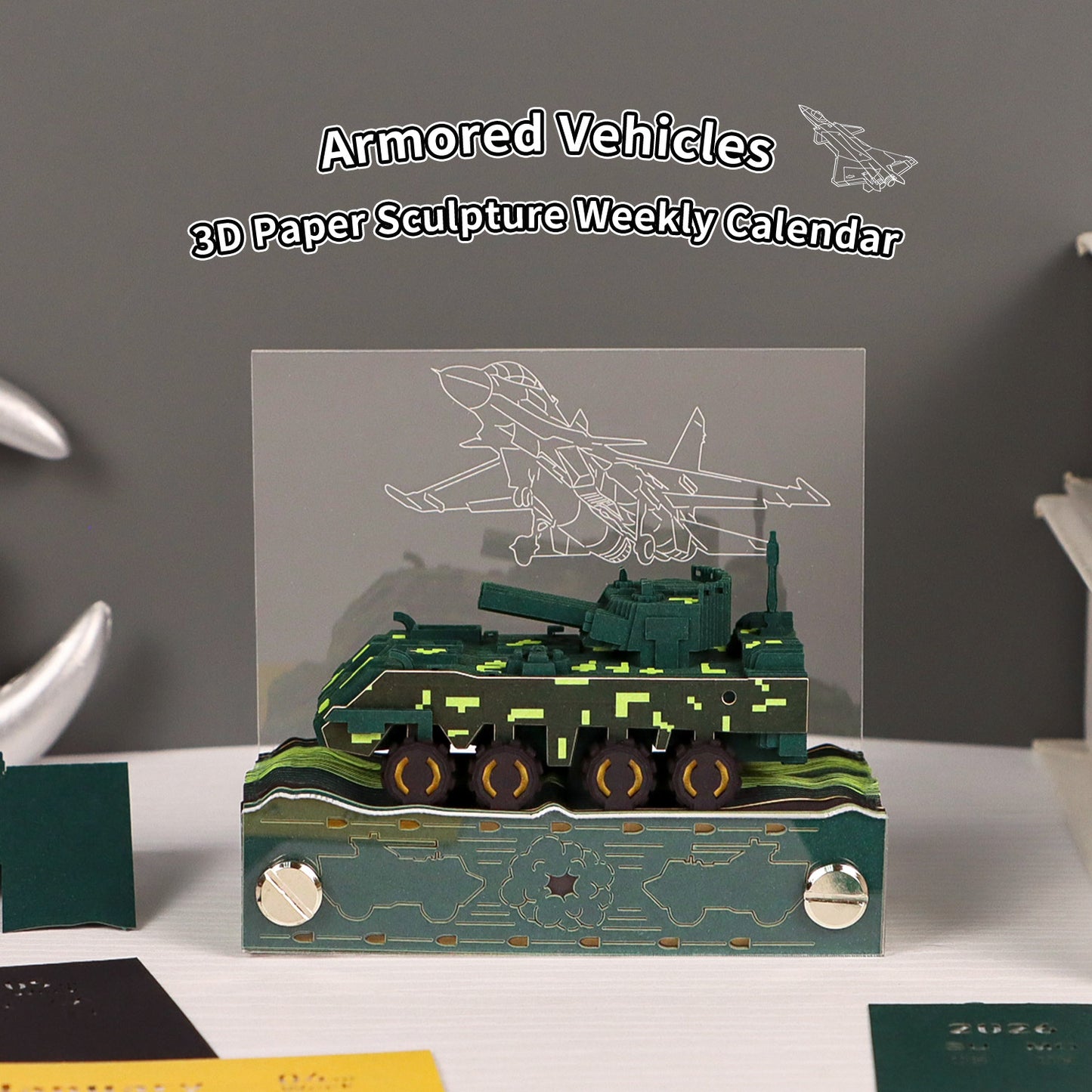 Birthday Cake 3D Model Hand Torn Calendar Memo Pad