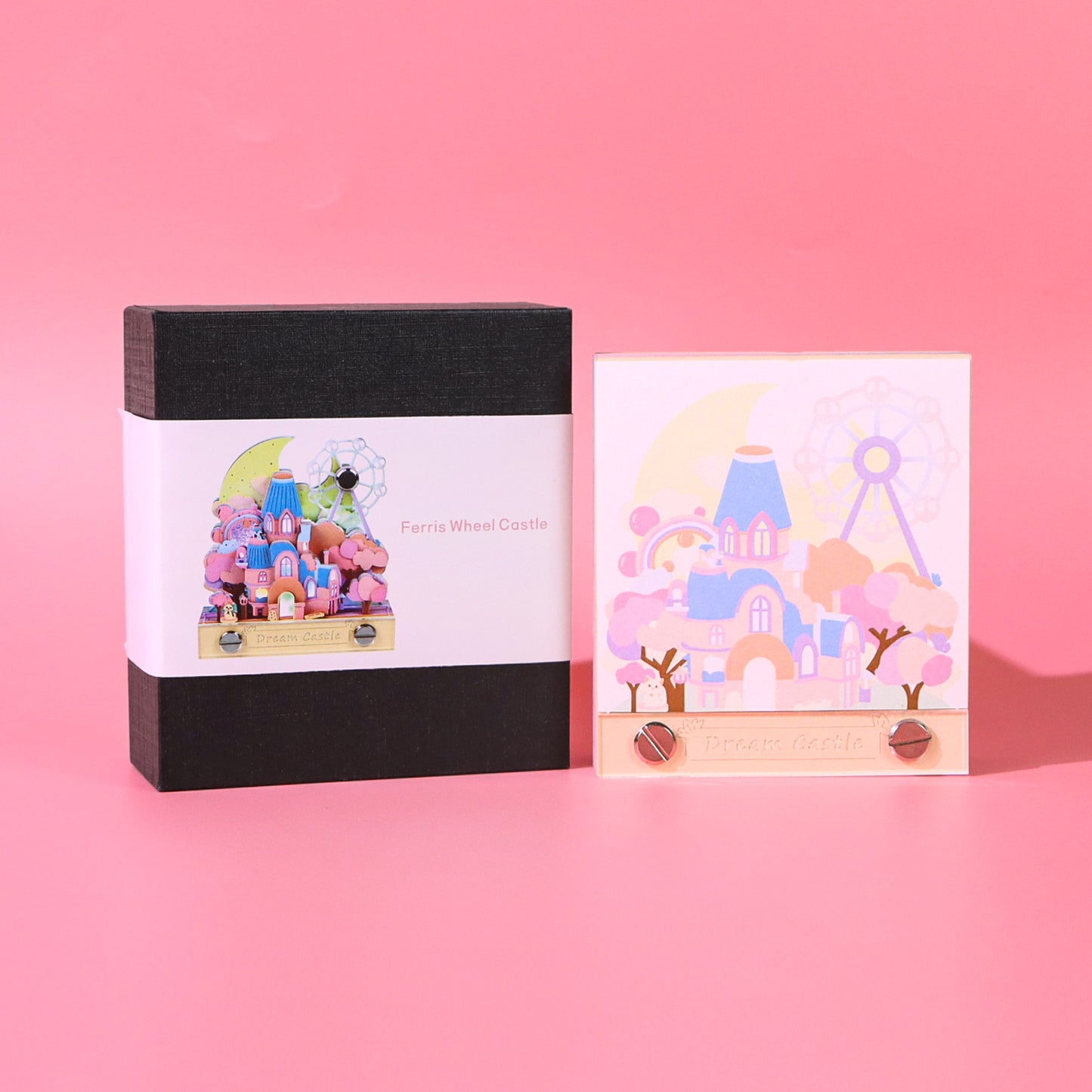 Kids Amusement Park Castle Ferris Wheel Tear Off 3D Memo Pad With Light