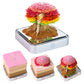 Pink Sakura Tree Model Hand Tear-off 3D Calendar Memo Pad With Light