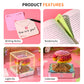 Pink Sakura Tree Model Hand Tear-off 3D Calendar Memo Pad With Light