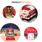 Santa Christmas Train Miniature Hand Tear off 3D Calendar Memo Pad With Light