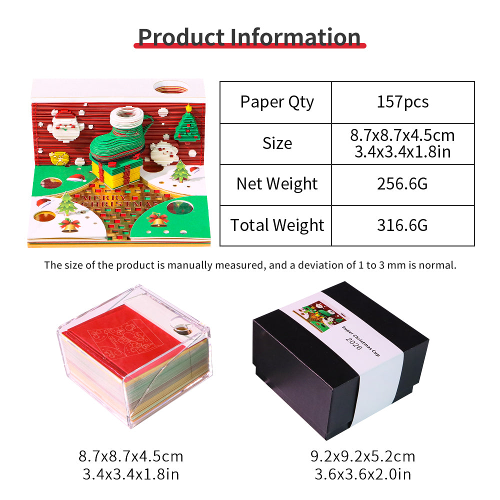 Christmas Ornaments Gift 3D Model Hand Torn Memo Pad