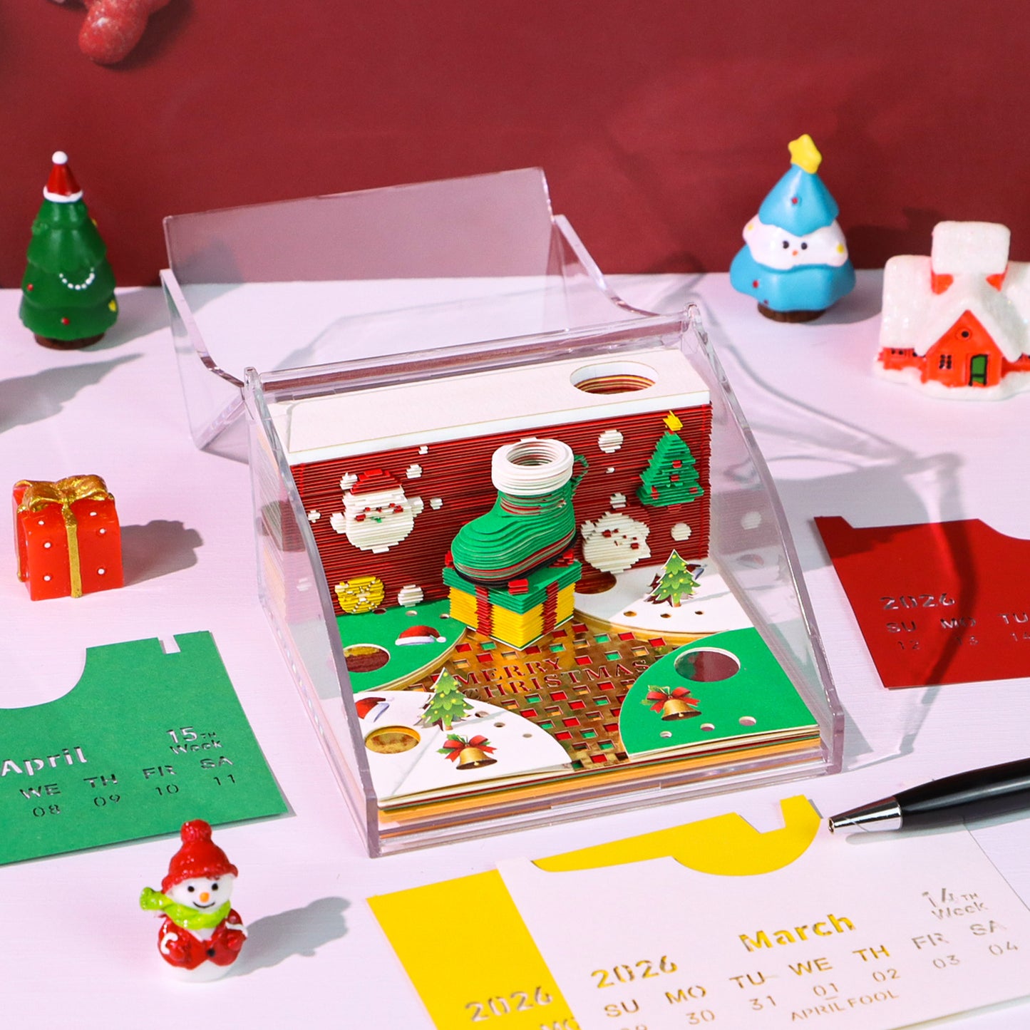 Christmas Ornaments Gift 3D Model Hand Torn Memo Pad