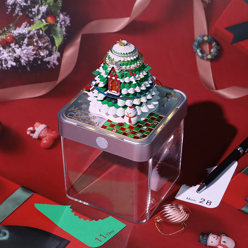 Christmas Tree Model Hidden 3D Calendar (Silver Base）