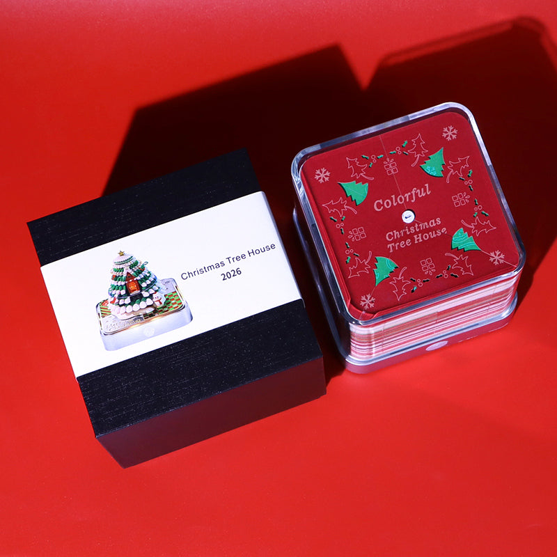 Christmas Tree Model Hidden 3D Calendar (Silver Base）